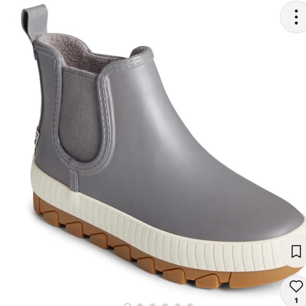 SPERRY TORRENT CHELSEA Grey and white ankle boots . WOMANS 5.5. EU 35.5